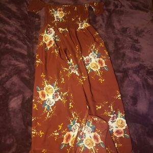 Beautiful floral off the shoulder dress